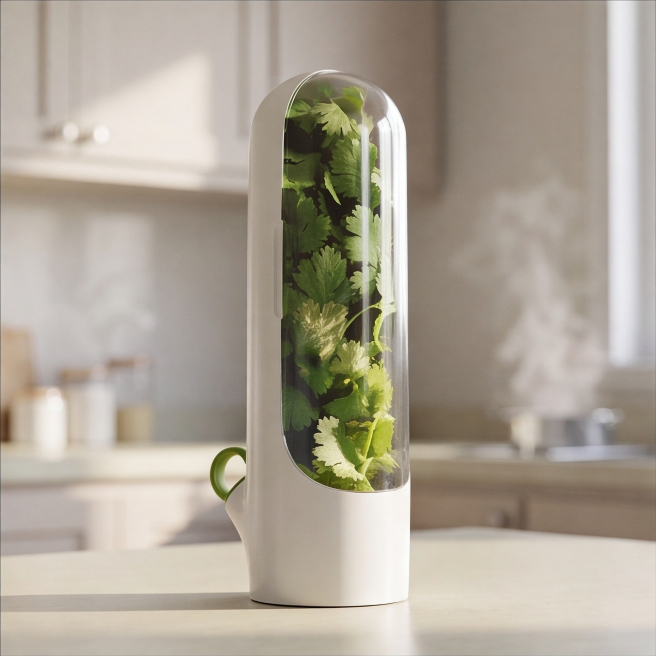 HerbPod hero - placing herbs on counter