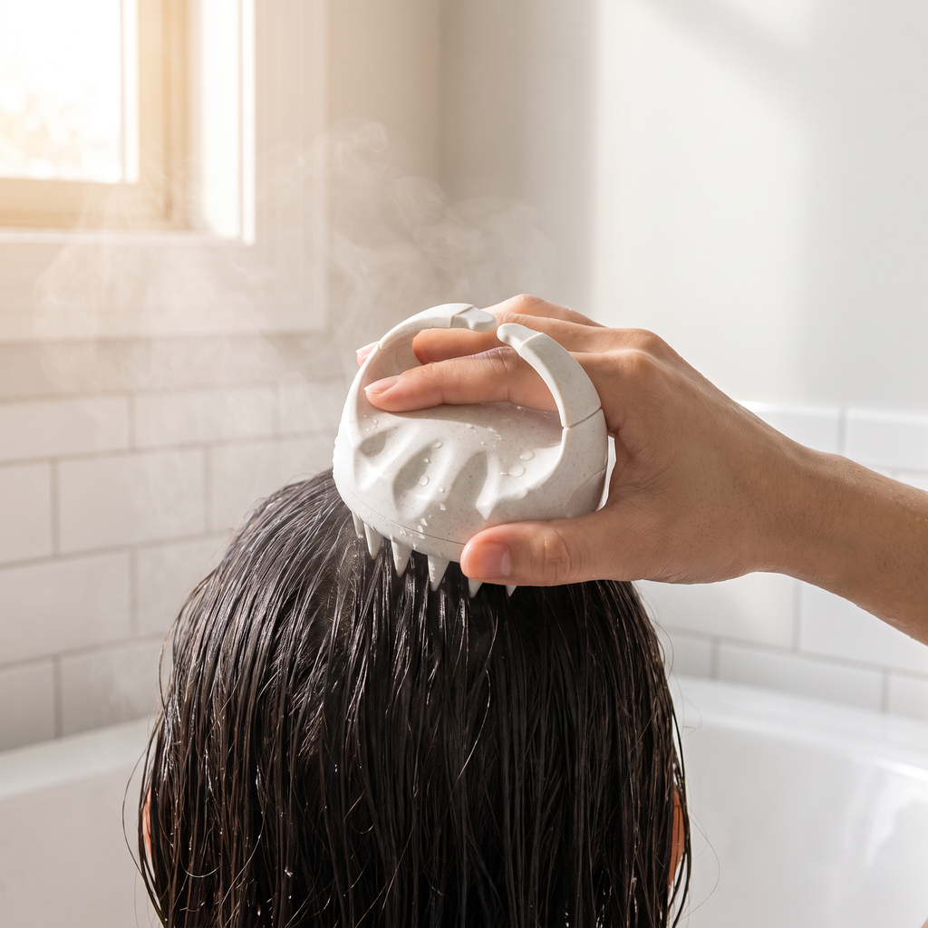 ScalpBloom overhead massage angle