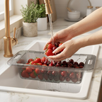 FlexiRinse rinsing fruit in sink