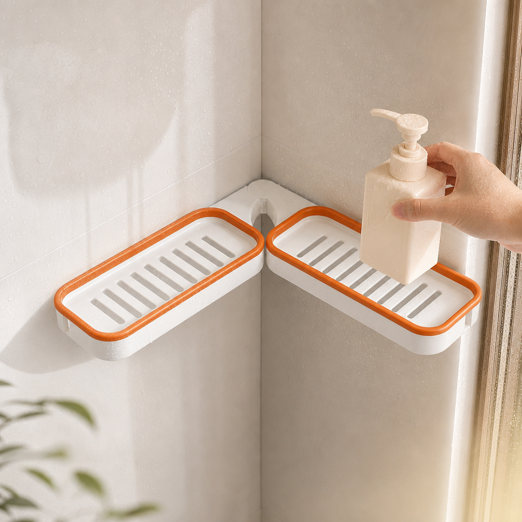 SwivelShelf mounted in shower - alternate