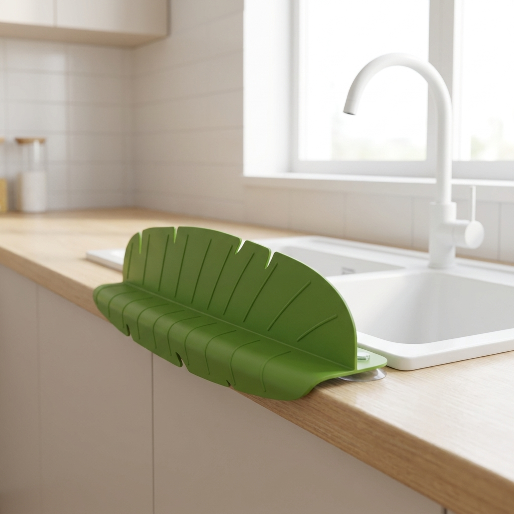LeafyDam at sink counter edge