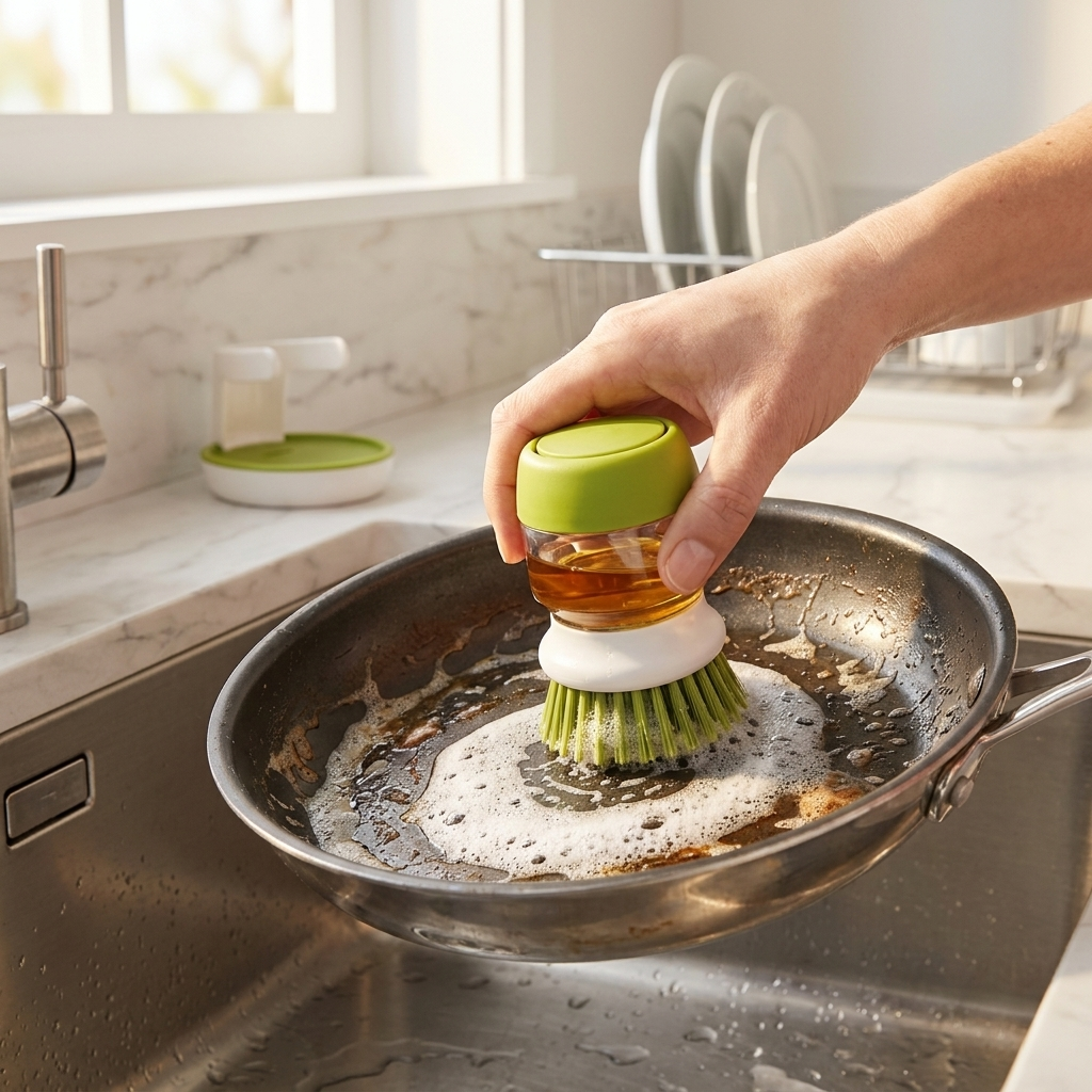 SoapyScrub scrubbing pan
